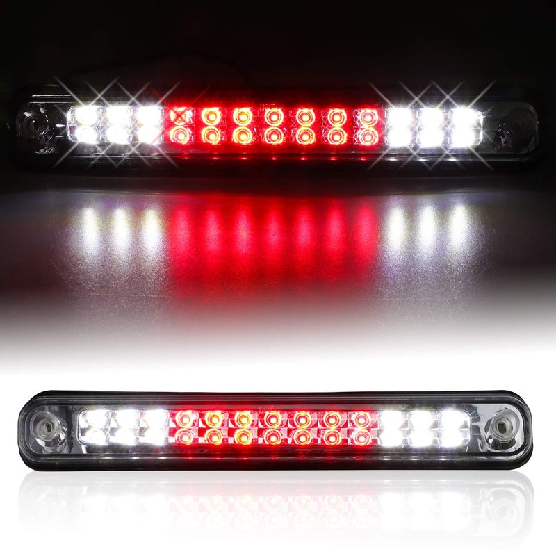 Bomusou Fit for Silverado (94-98), for Blazer (92-93), for Chevy/GMC C/K 1500 2500 3500 (1988-2000) High Mount LED 3rd Brake Light (Chrome Housing Clear Lens) - Image 1